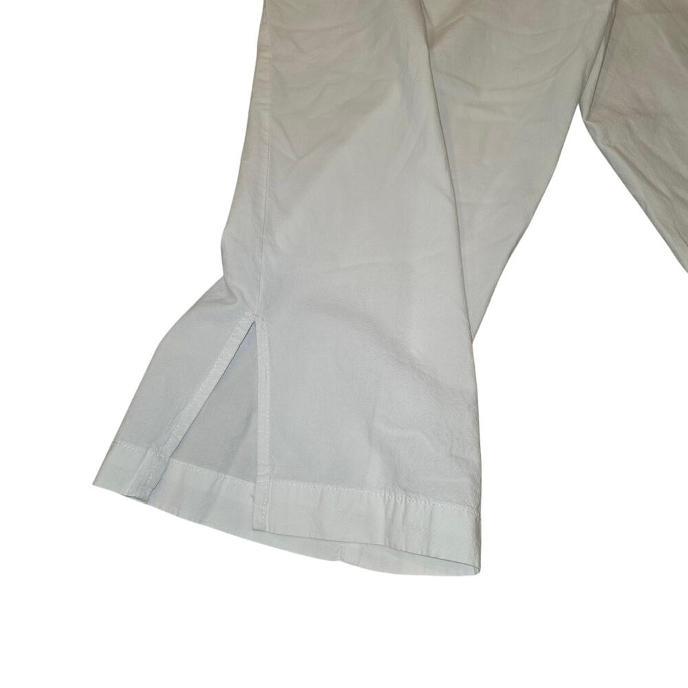 EUC Gloria Vanderbilt white, cotton, wide‎ leg with slit, capri pants sz M - Picture 3 of 7